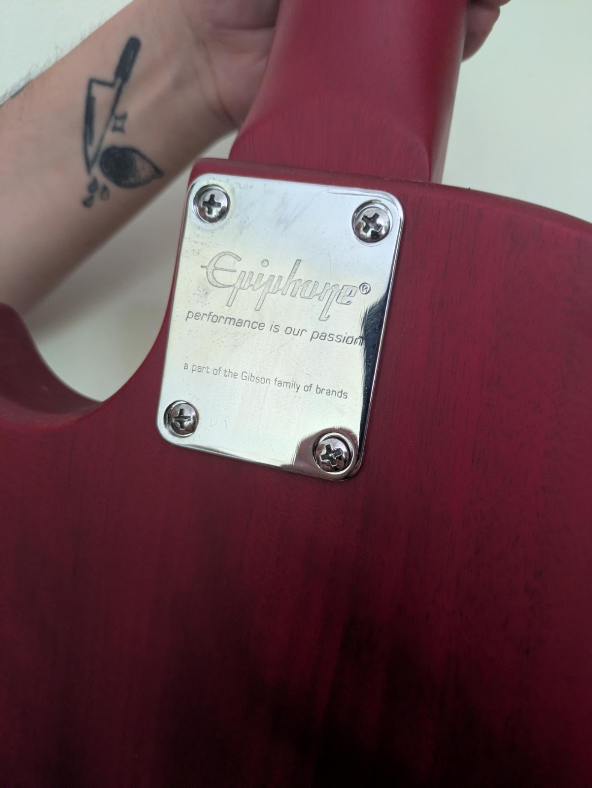 Epiphone Les Paul Special (Cherry Worn Finish), with bag & stand, good condition