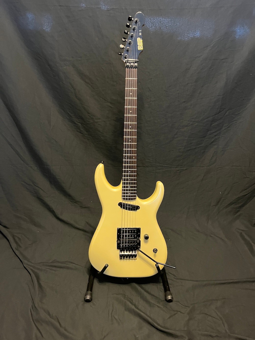 Rare 1991 Vintage ESP M-1 Guitar H/S in Pearl White W/Case Queensryche Vibe!