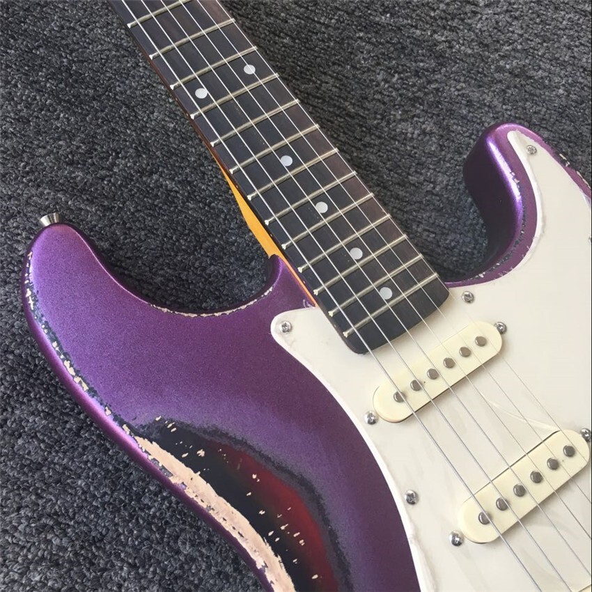 Royal Patina Purple Relic: 6-String, 21 Frets, Mahog Body, Maple Neck