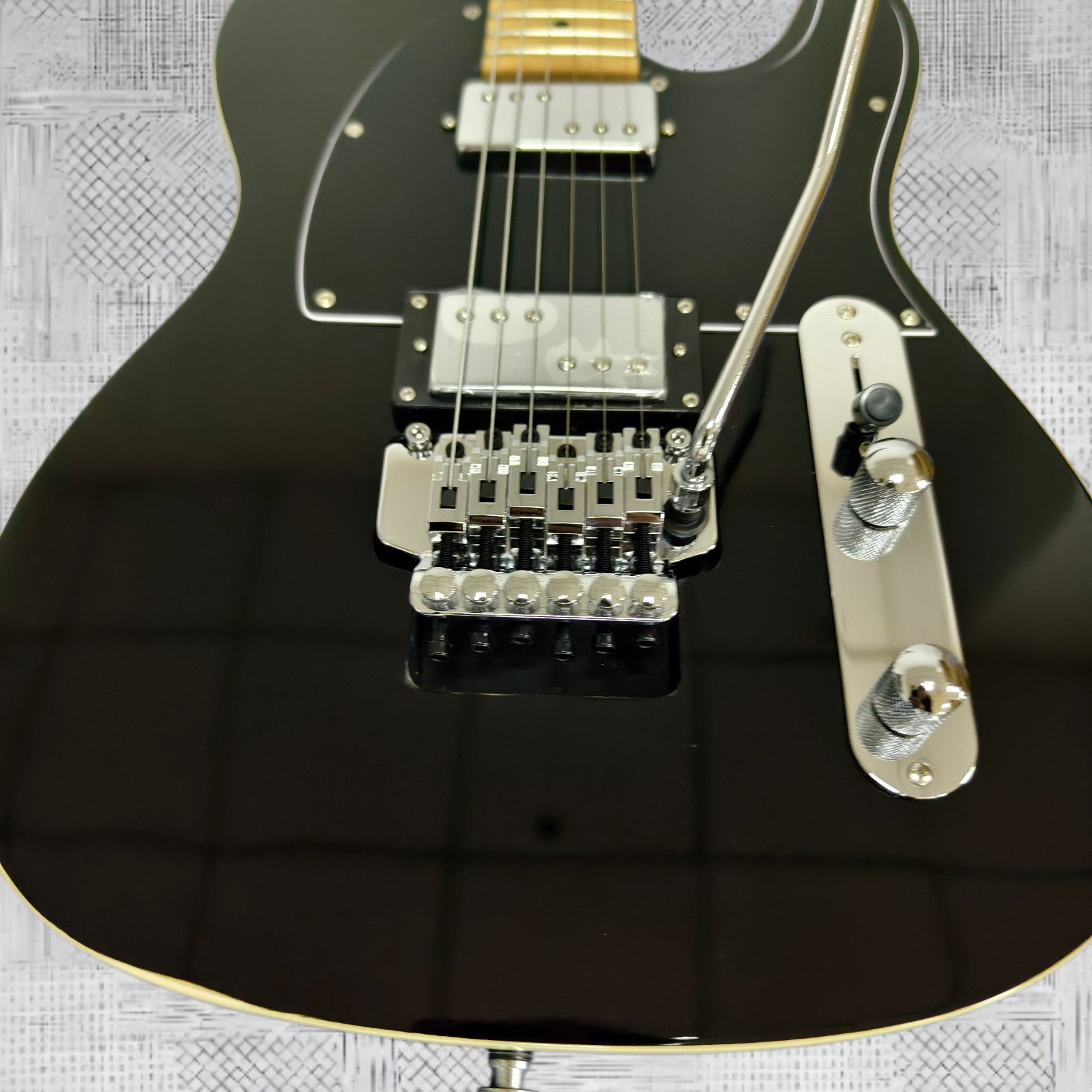 Ship US TL Electric Guitar – Black Finish Maple Fingerboard Alder body