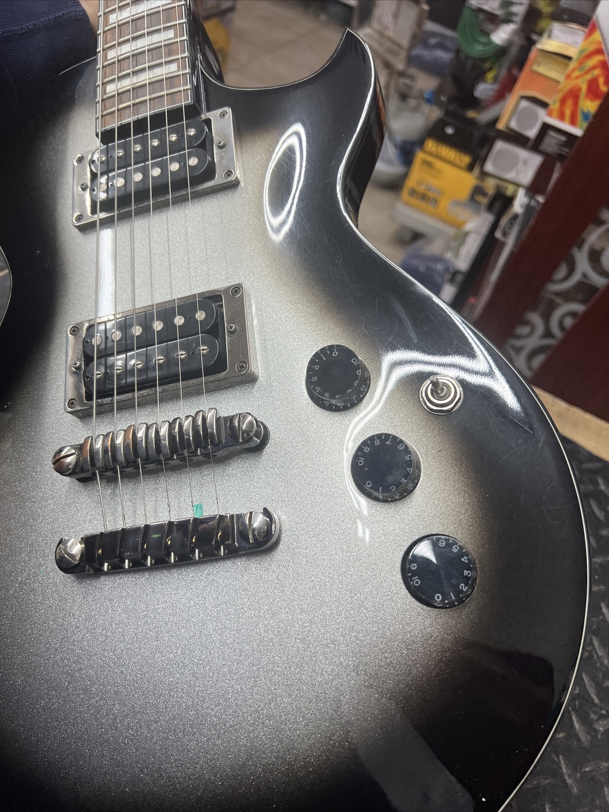 Ibanez N427 Single Cutaway 6 String Electric Guitar Black/Silver