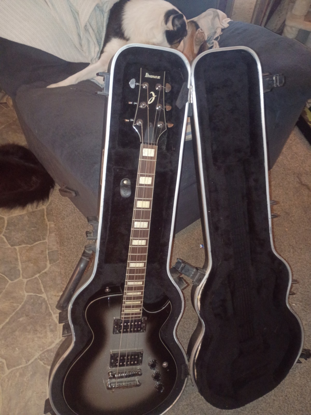 Ibanez N427 Single Cutaway 6 String Electric Guitar Black/Silver