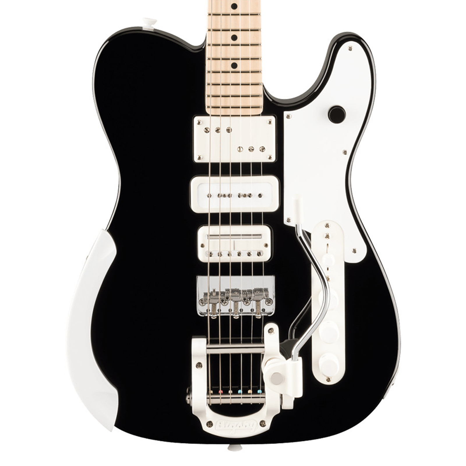 Fender Jack White Triplecaster Electric Guitar – Black w/Maple FB