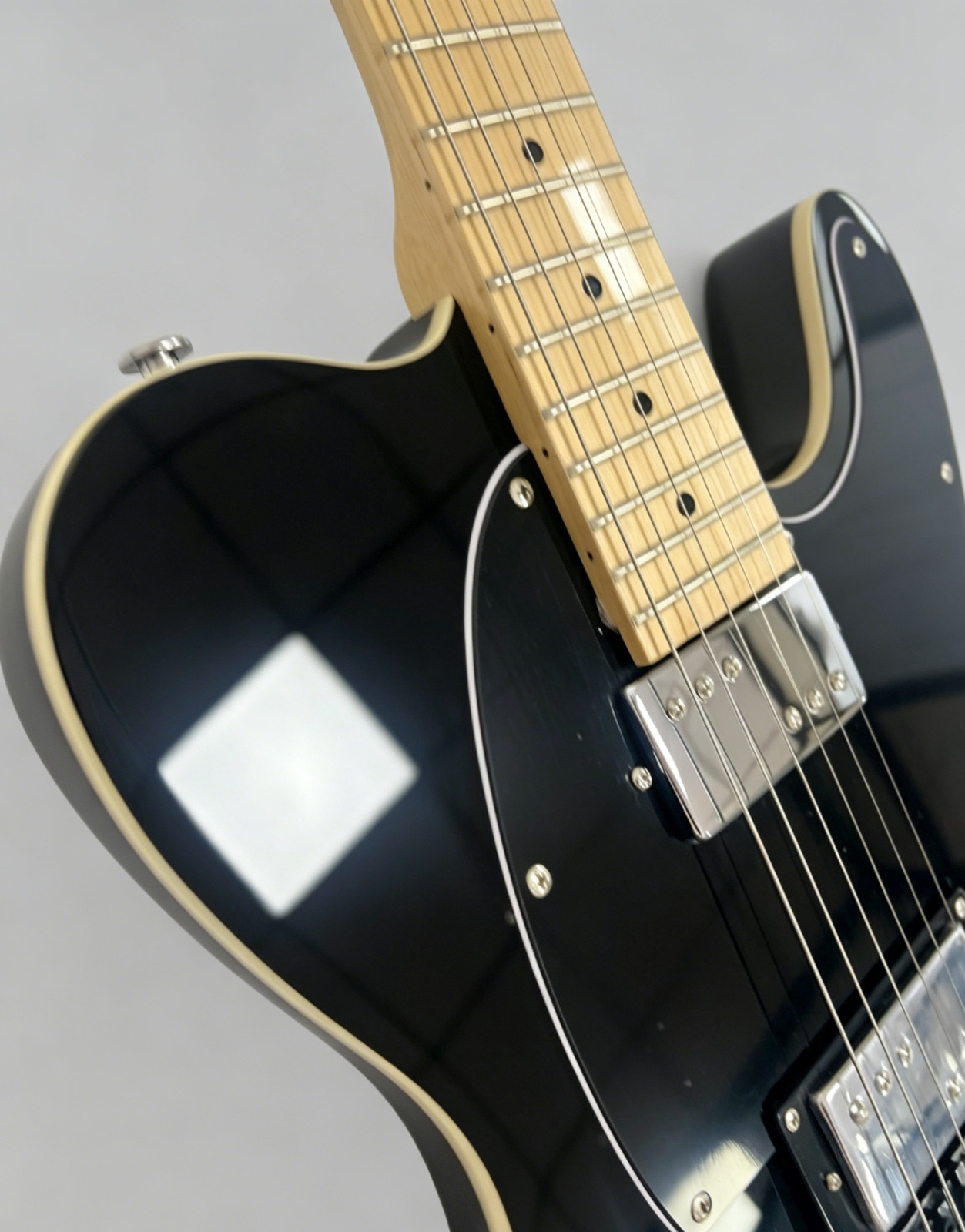 US STOCK gloss Black TL Style Guitar Floyd Rose Tremolo Maple Neck Fast Ship