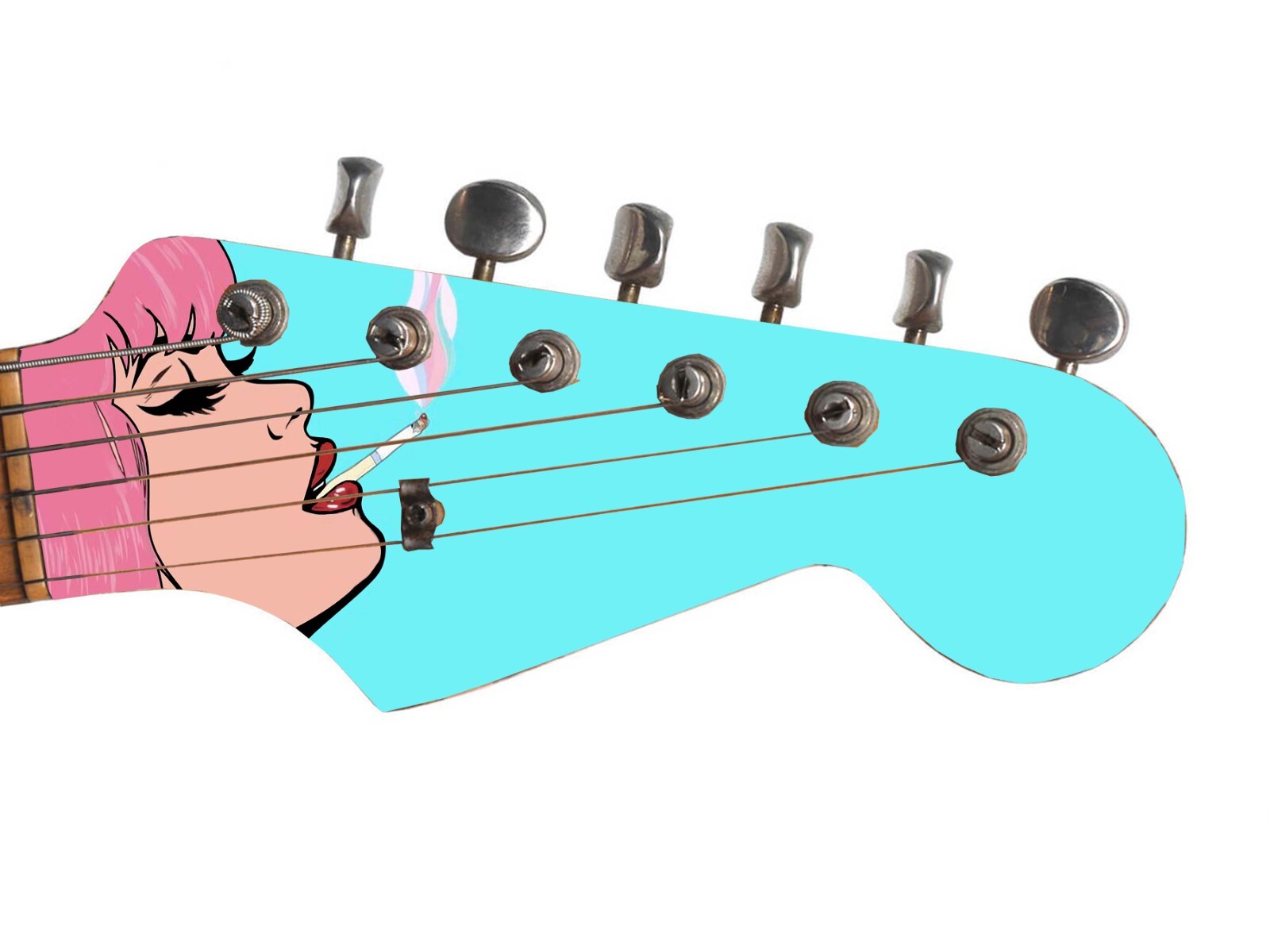 Guitar Skin Wrap Axe Re-Skin Pop Rock Backstage Bella Groupie Girl – 1214