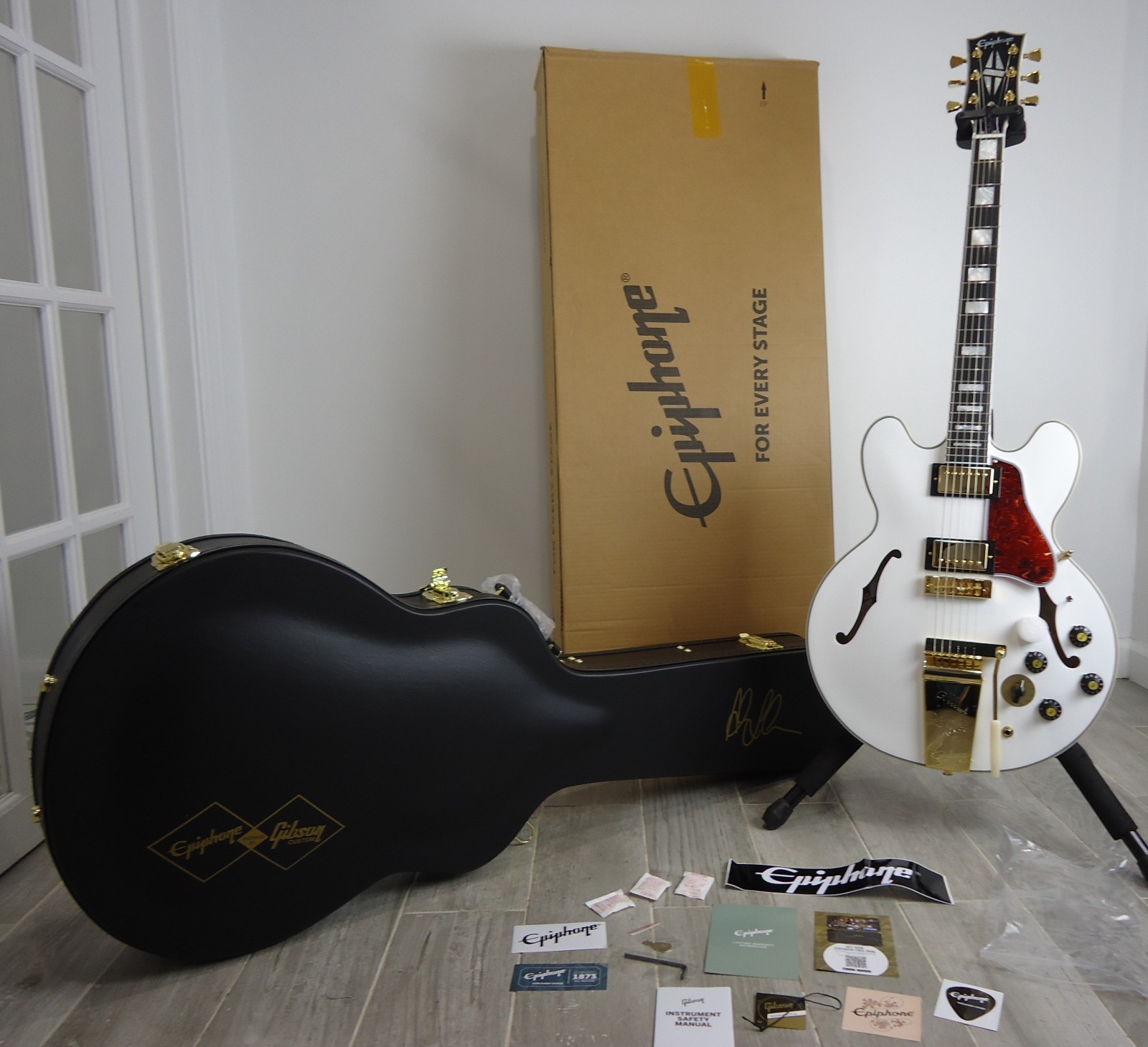 2026 Epiphone Alex Lifeson 1976 ES-355 “Whitey” Re-Issue Electric Guitar RUSH