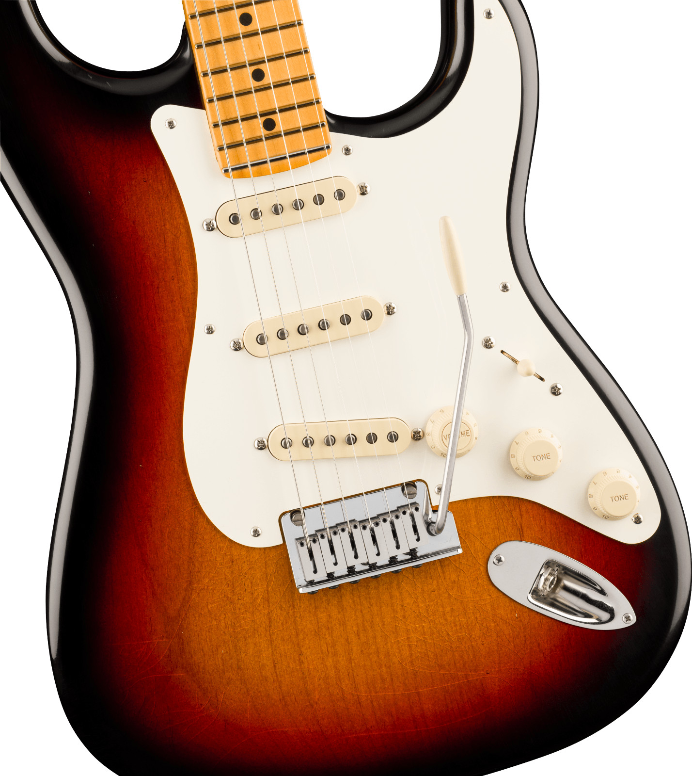 Fender American Ultra Luxe ’50s Strat, Maple Fingerboard, 3-Color Sunburst