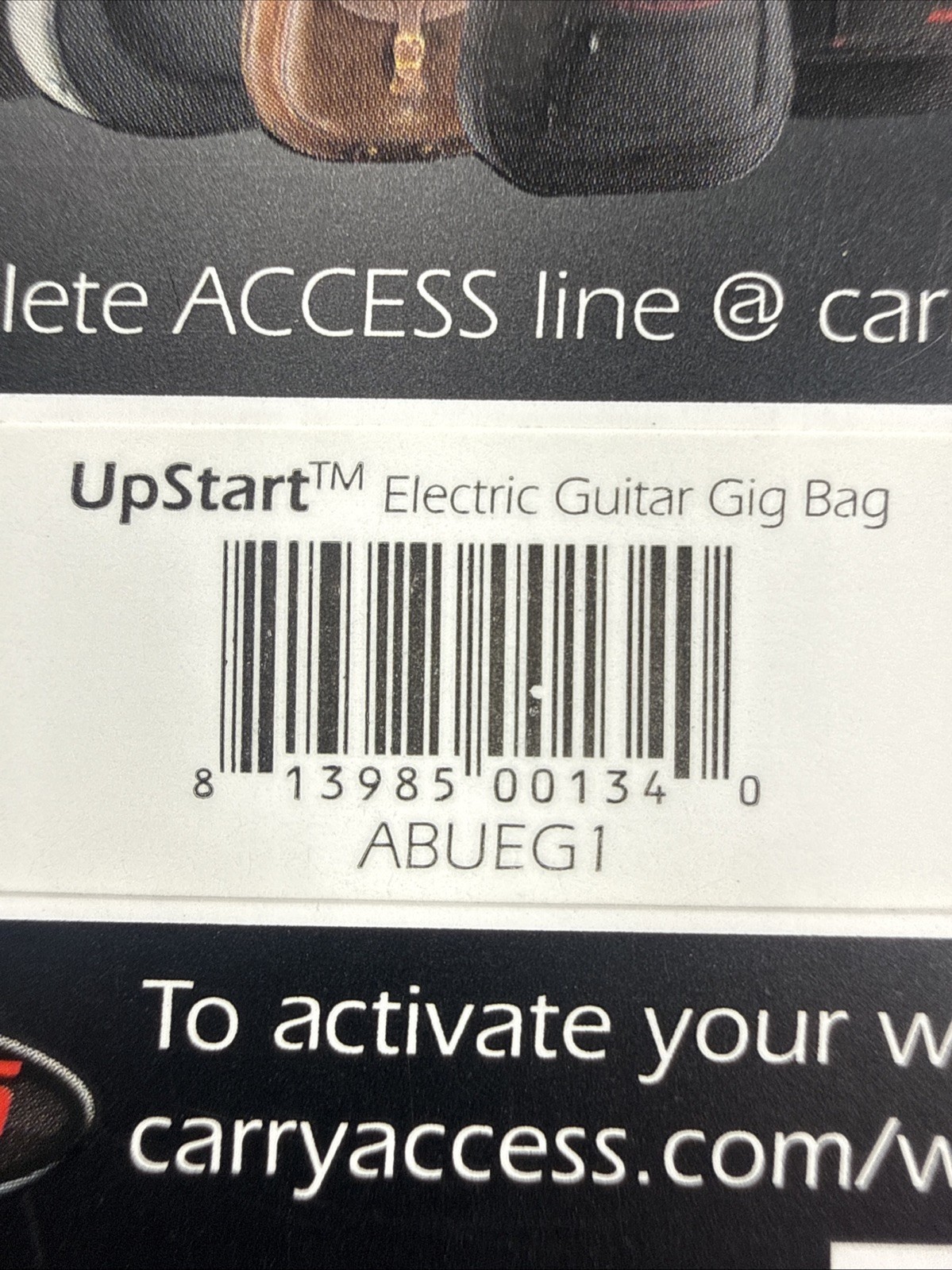 ACCESS Upstart Electric Guitar Carry Bag & Backpack NEW Padded Travel Pocket NWT