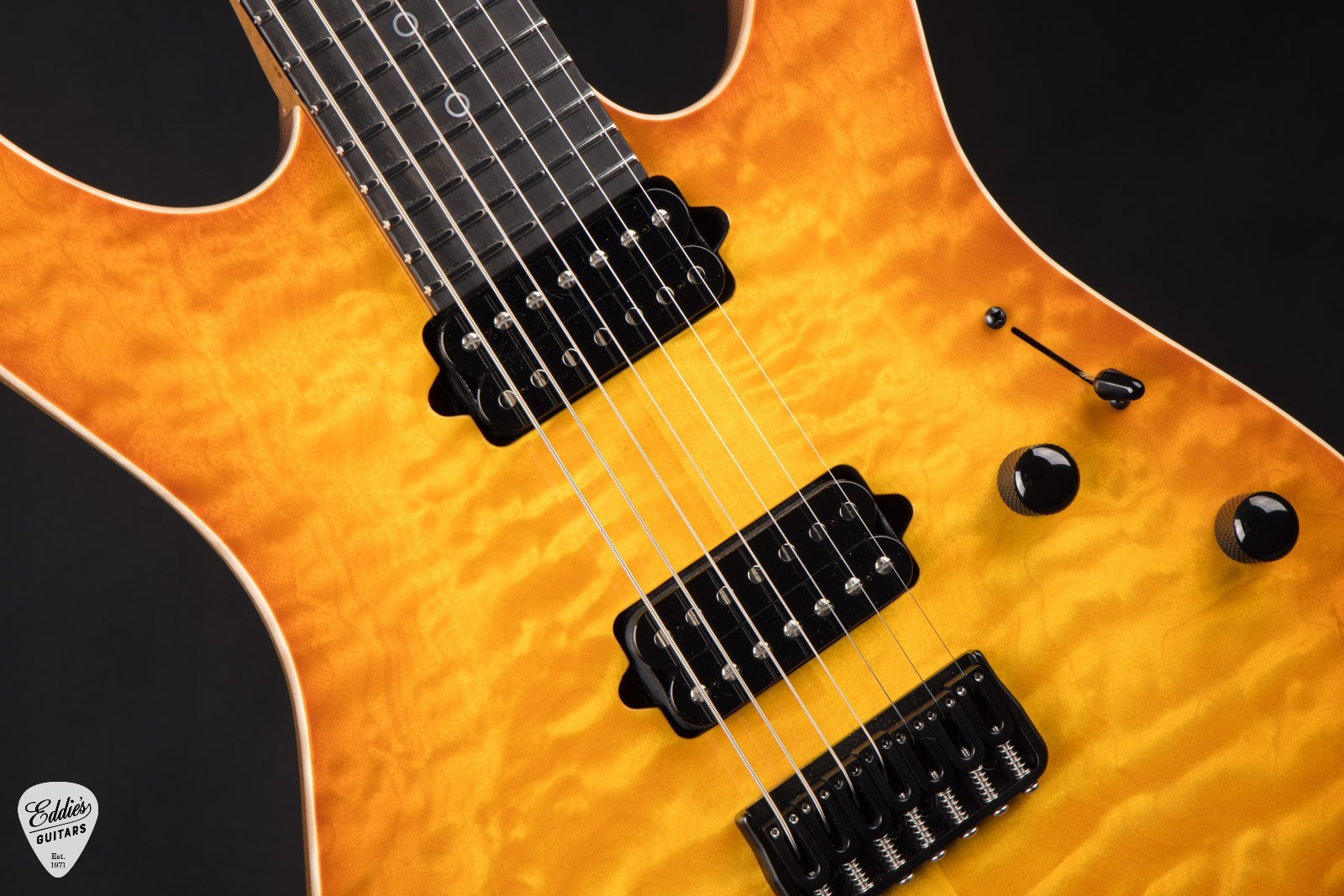 Suhr Modern 7 Quilt Roasted – Honey Amber Burst #83255