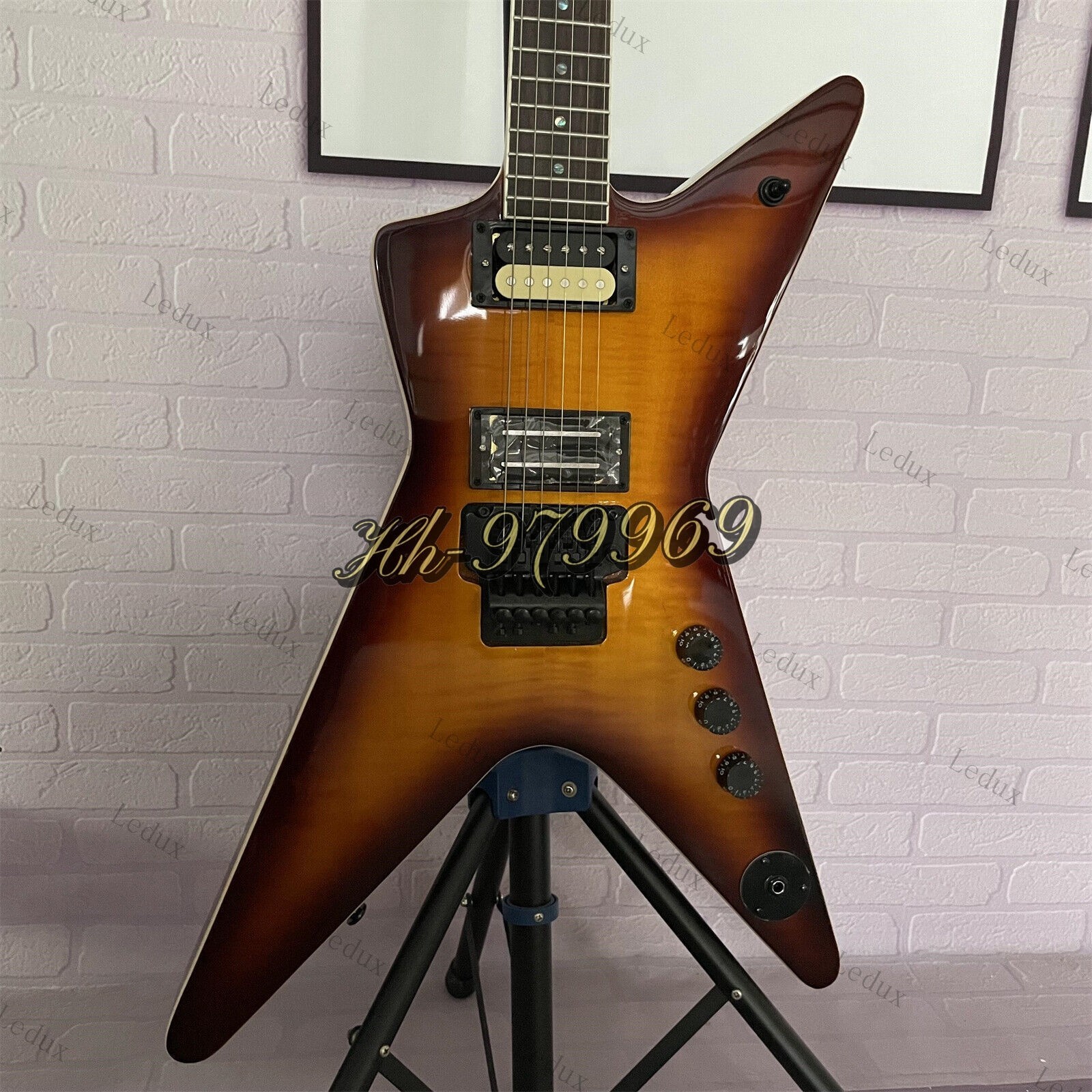 Dimebag Darrell Rebel 6 Strings Electric Guitar w/HH Pickups Floyd Rose Bridge