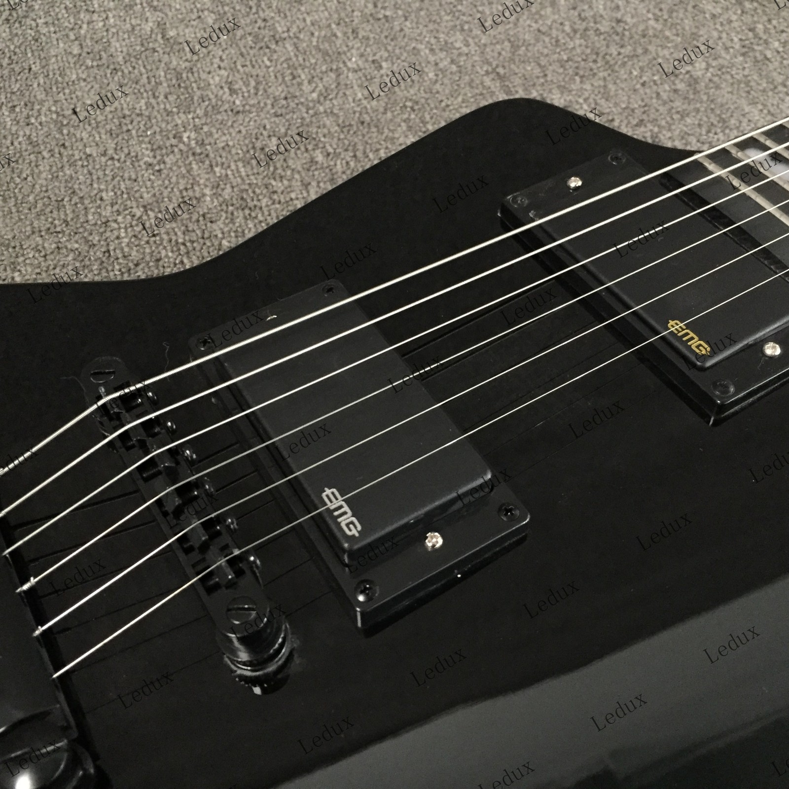 Electric Guitar HH Pickups Mahogany Body&Neck Black Part 6String Black Fast Ship