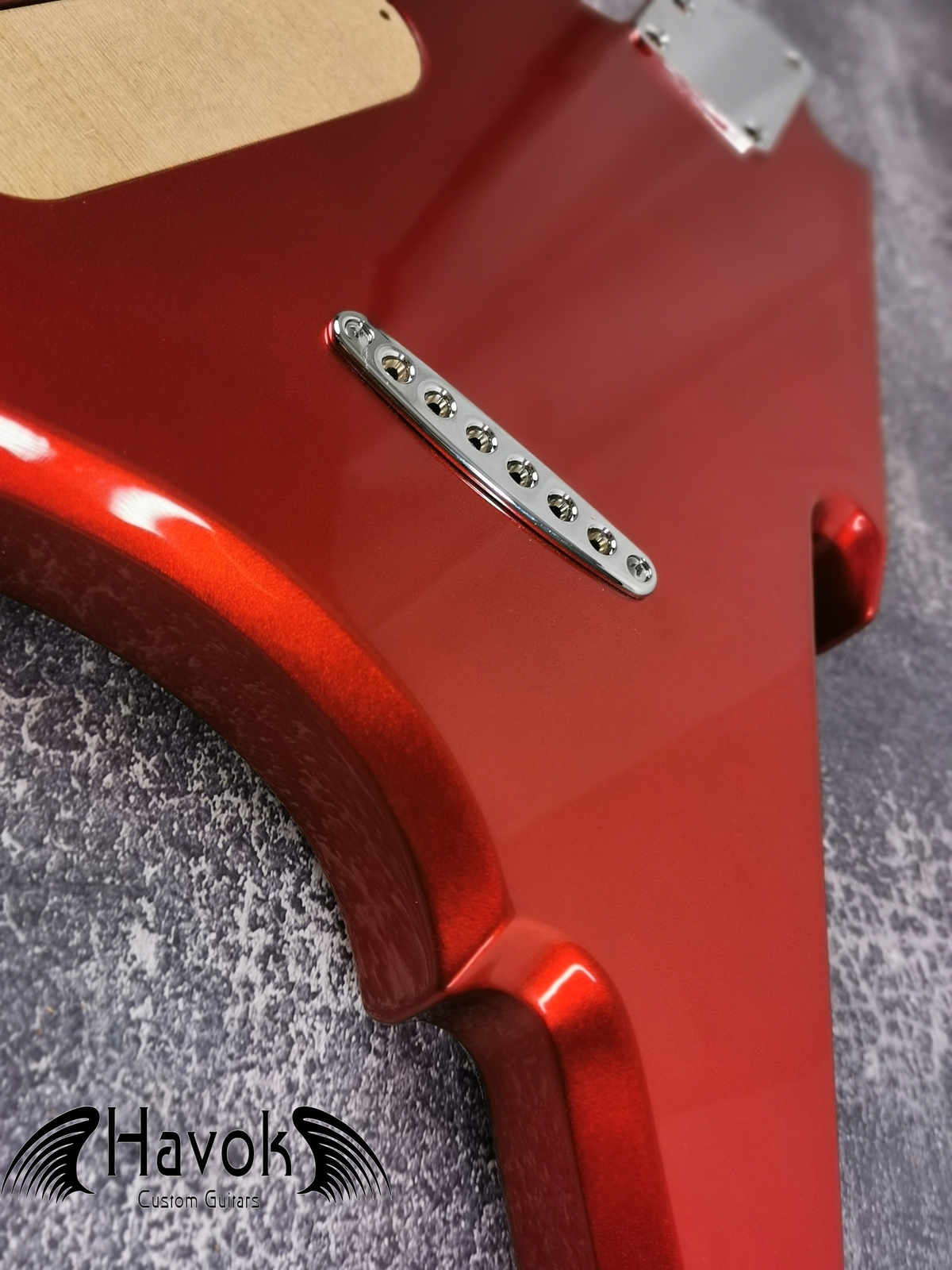 HAVOK Parabellum Guitar Kit, Stainless Steel Frets Flame Maple Neck Spoke Wheel