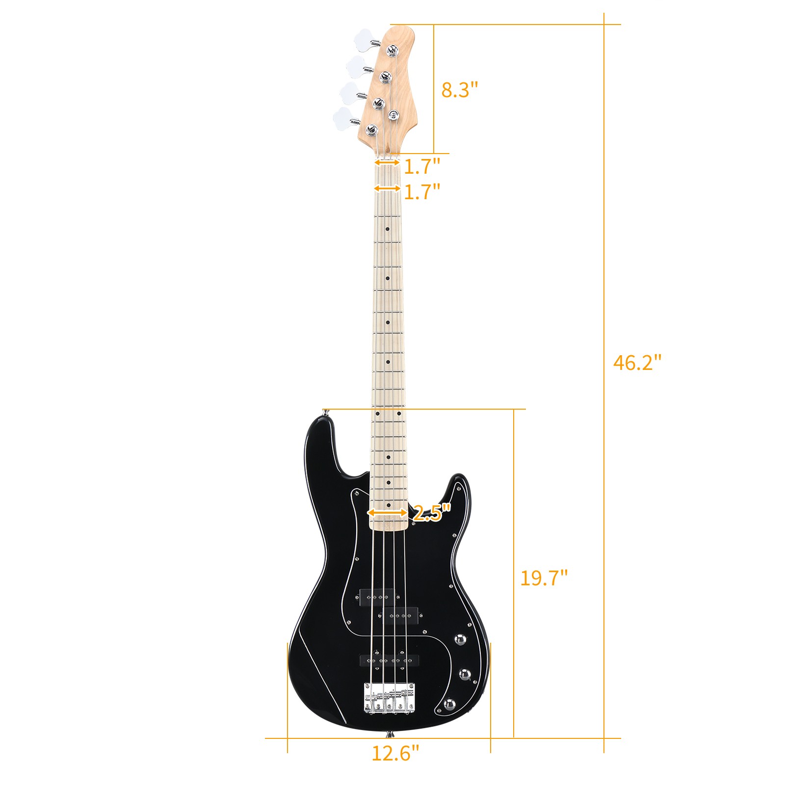 Ktaxon Full-Size KP 4 String Standard 46in Electric Bass Guitar Kit for Beginner