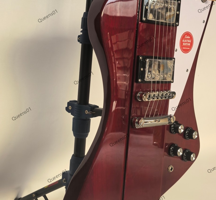 Factory Wine Red Electric Guitar Solid Body Mahogany Neck Chrome Hardware