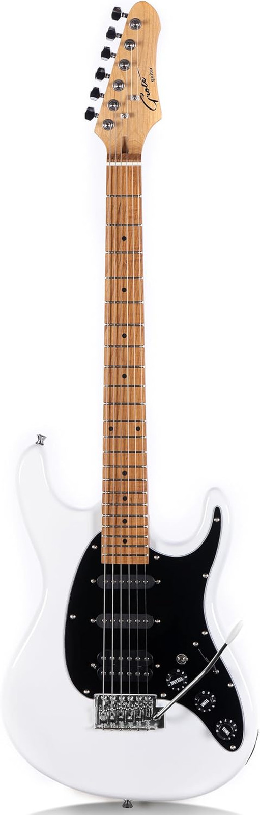 Grote Electric Guitar Modern GST Solid Body Maple Neck Fretboard Arctic White