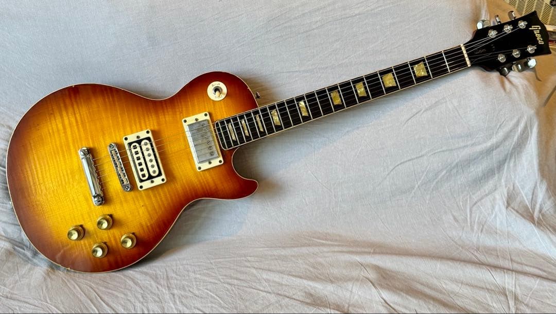 Greco EG-420Y Les Paul Flame Top Vintage Electric Guitar Hard Case MIJ Japan
