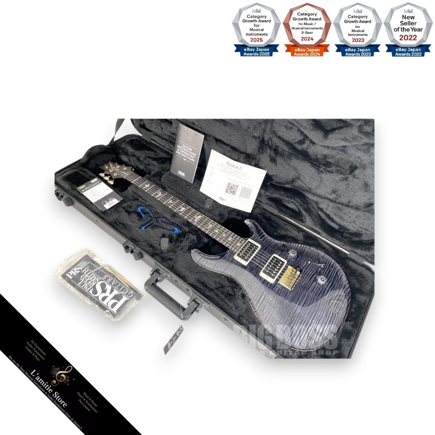 Paul Reed Smith PRS Custom 24 10-Top Electric Guitar Gray Black Made in 2025