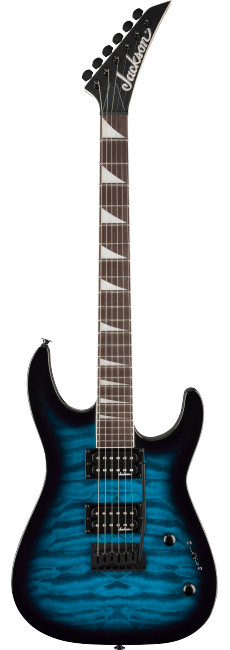 Jackson JS Series Dinky JS20 DKQ 2PT, Amaranth board, Transparent Blue Burst