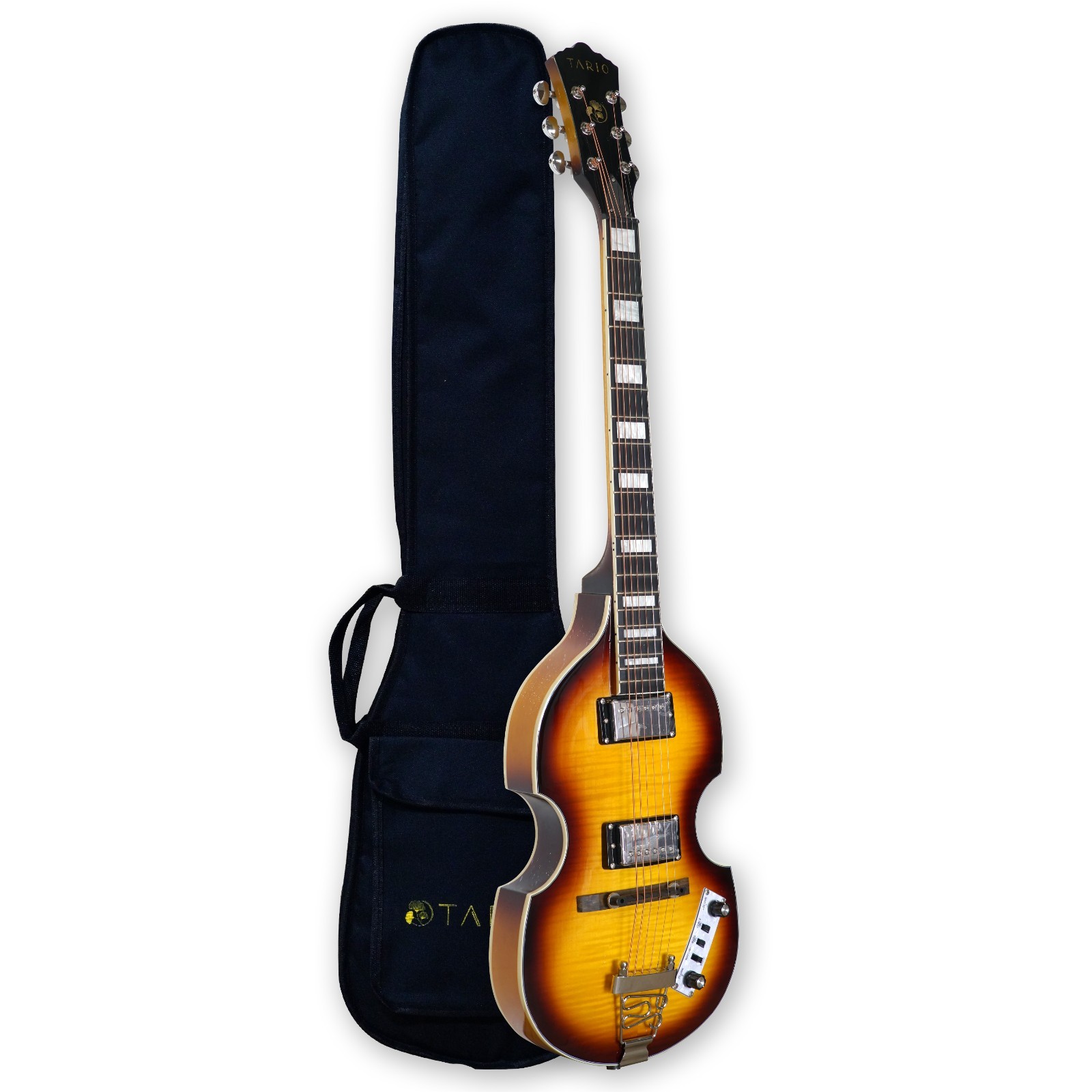 6-String Electric Guitar Violin-Style Body with Curly Maple Top Dual Humbucker