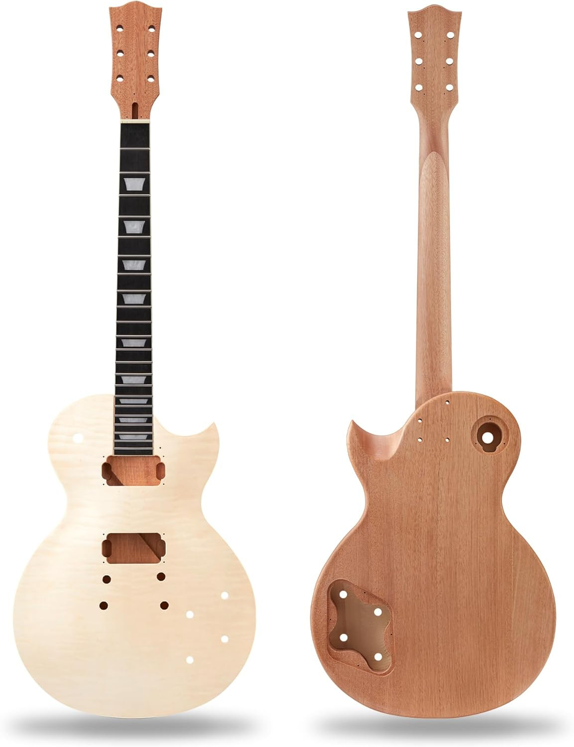 DIY Electric Guitar Kit with Mahogany Body, Purpleheart Fingerboard, Build Your