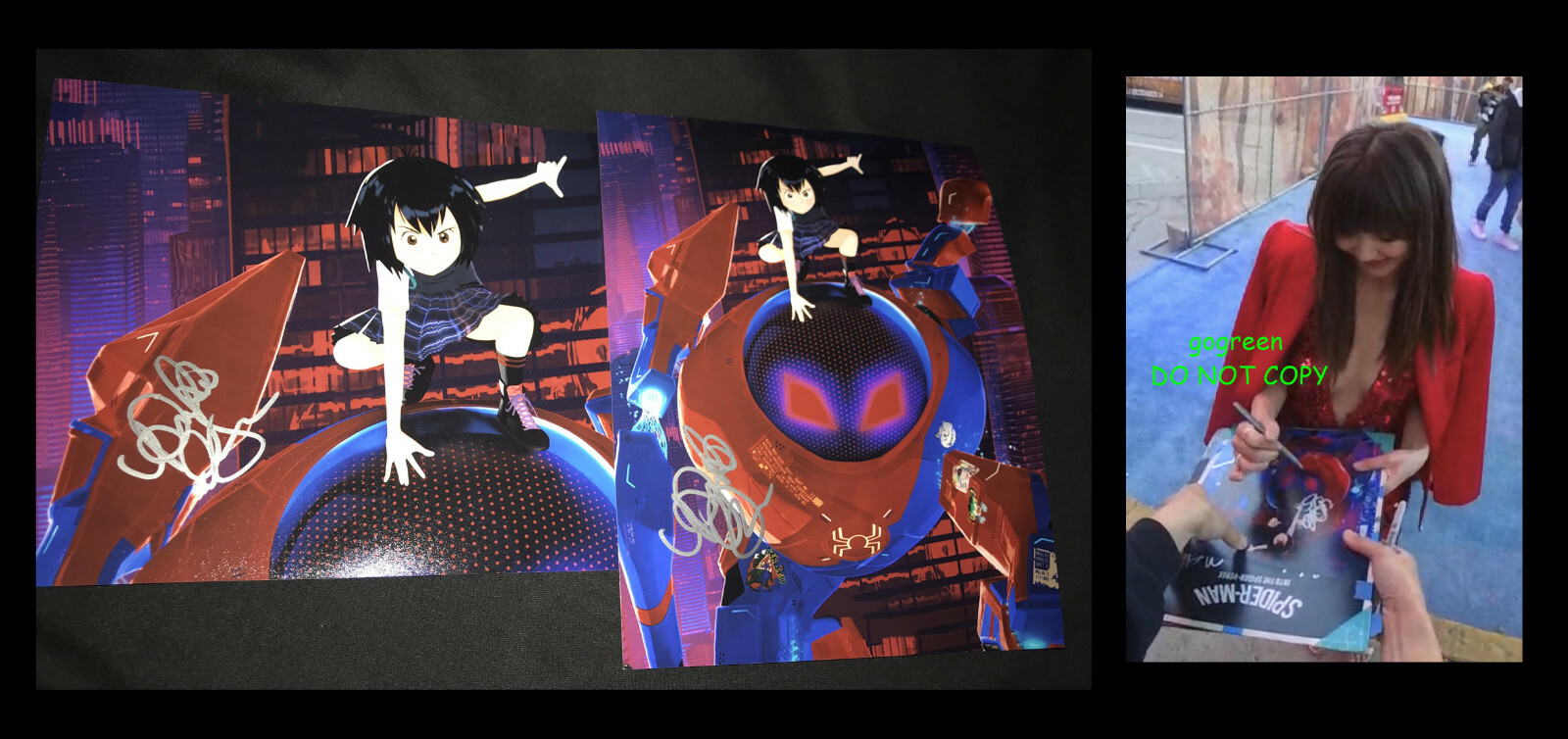 Kimiko Glenn signed Spiderman into SpiderVerse Poster Peni Parker 8×10 photo