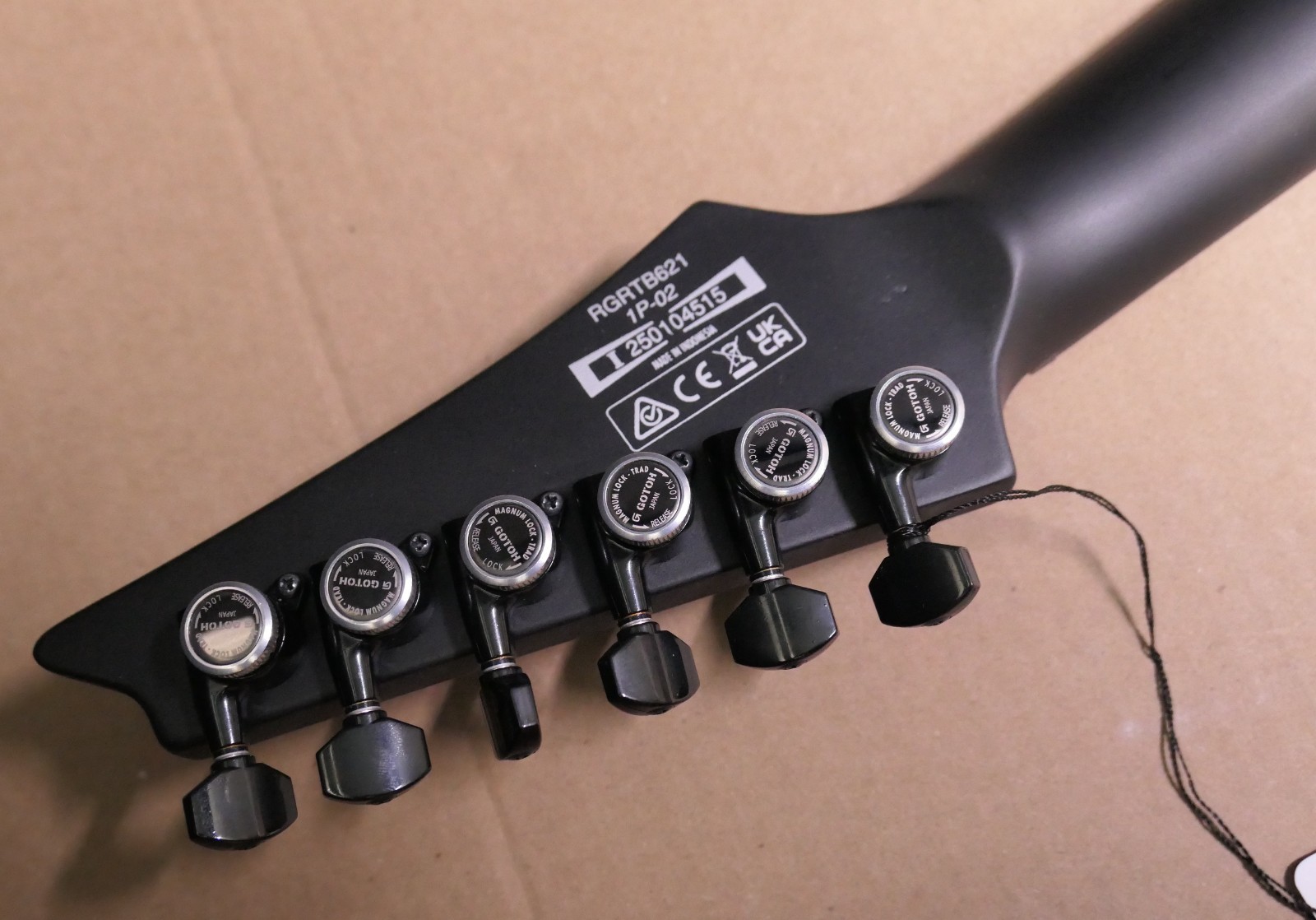 Ibanez Iron Label Reverse Head BARITONE RGRTB621 BKF SPOT MODEL NECK THRU BODY