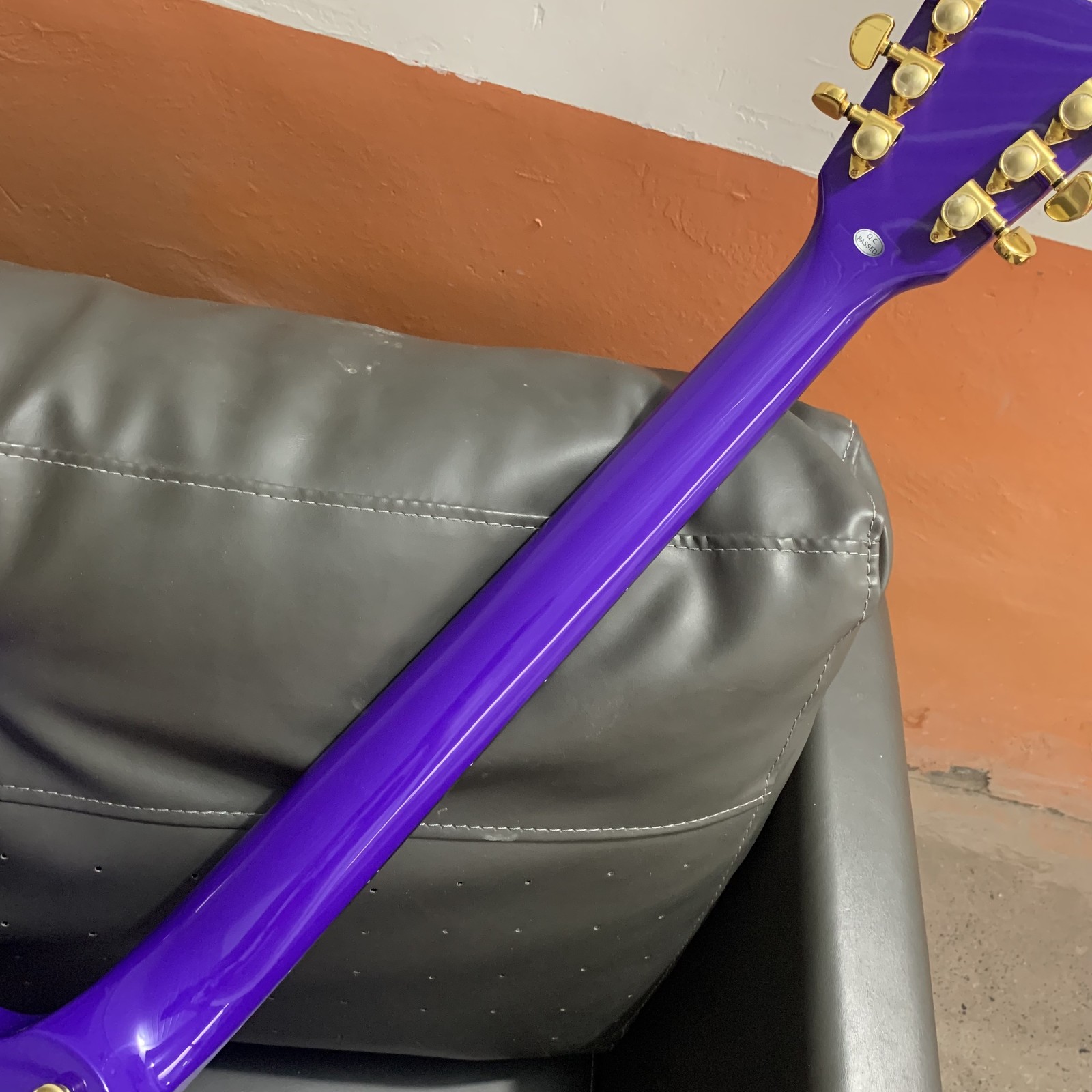 Purple Red Burst Razor V Electric Guitar for Metal Hard Rock Players HHFR Bridge