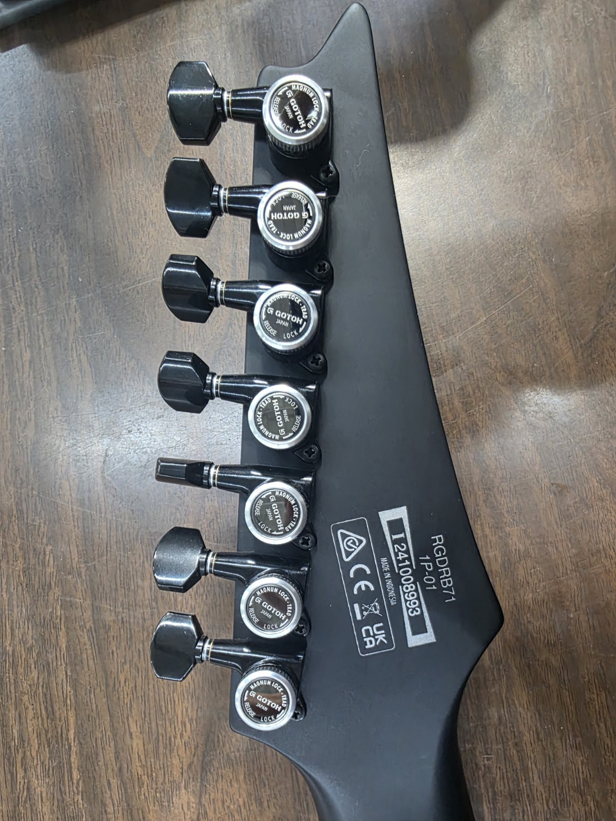Ibanez RGDRB71BKF RGD Iron Label 7-String Guitar – Black