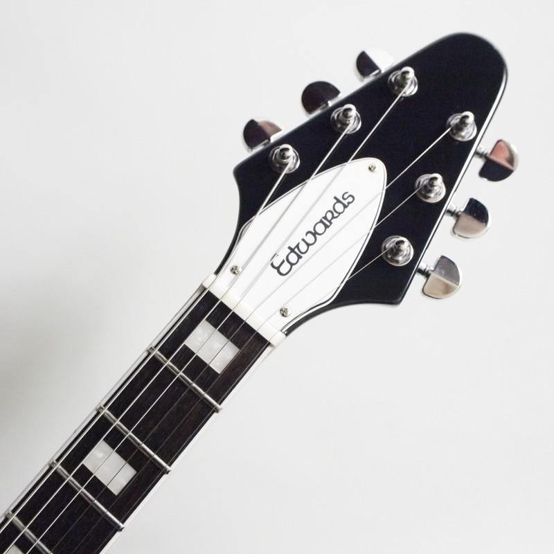 EDWARDS E-FV-LTD Flying V Electric Guitar Black 6 String Mahogany Body GOTOH ESP