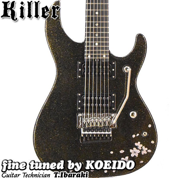 Killer KG-Fascinator Saki Empress 7-String Signature Guitar Black Petals Used