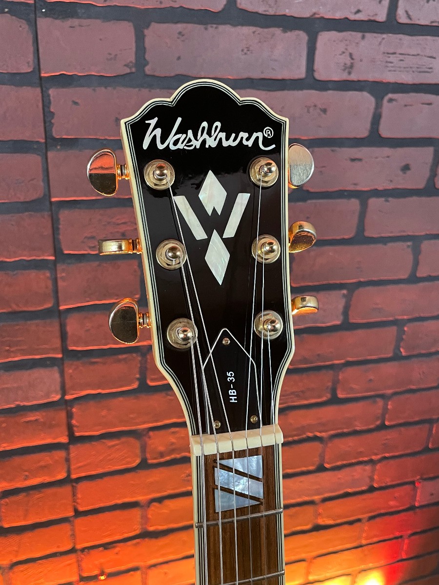 2005 Washburn HB35 Semi-Hollow Electric Guitar- Natural Gloss – w/ Hard Case