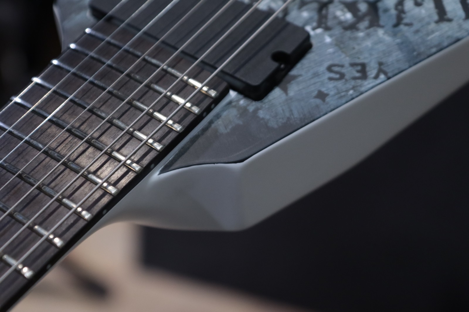 Schecter Randy Weitzel V-7 FR Satin White Floyd Rose 1500 Series Electric Guitar