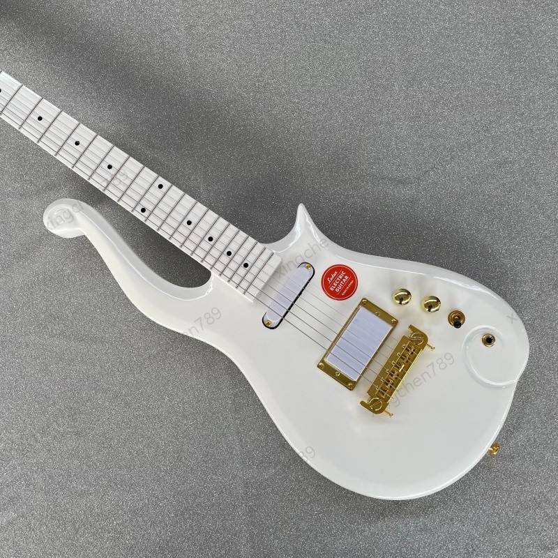 Gloss White Solid Electric Guitar SH Pickups Gold Hardware Rounded fret Edge