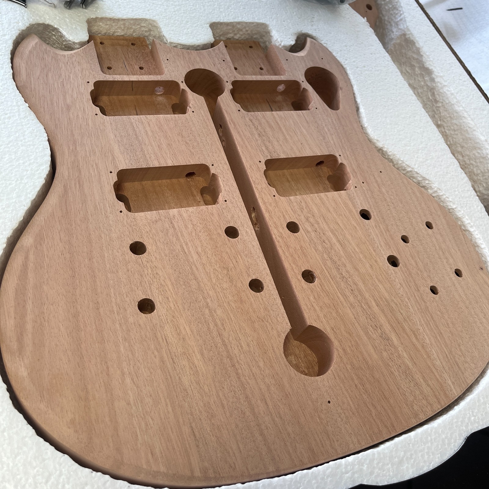 12+6strings DIY Electric Guitar kit Rosewood Fingerboard Double Neck