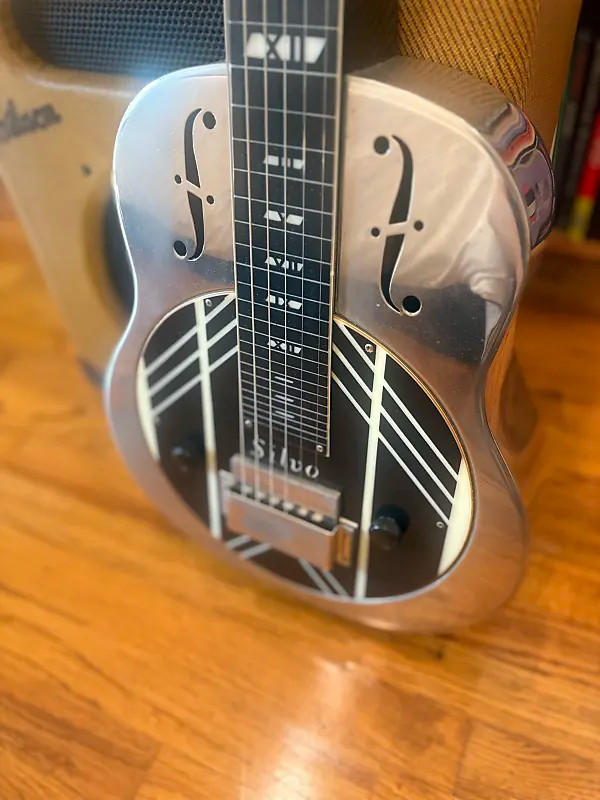 1930s National Silvo Electric Hawaiian Guitar – Lap Steel Art Deco Hollow Metal