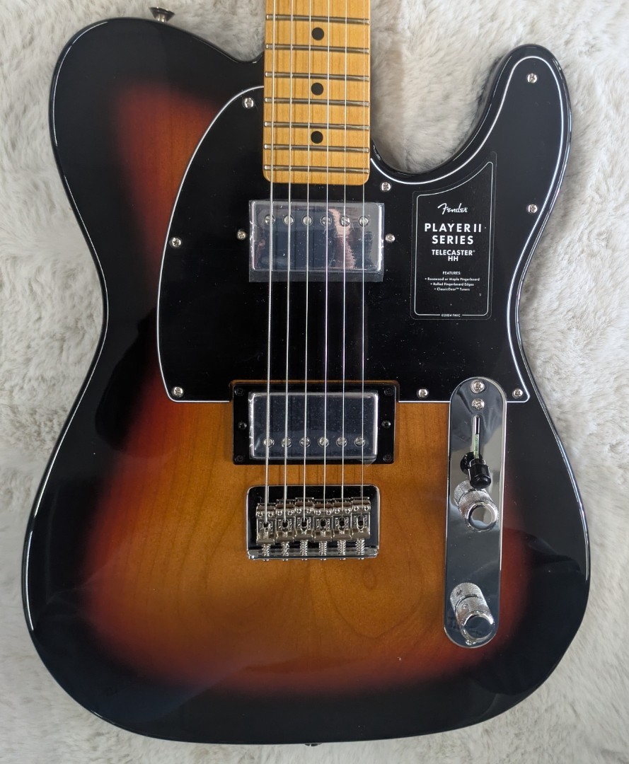 Fender Player II Telecaster HH Elec guitar, Maple Fingerboard, 3 Color Sunburst