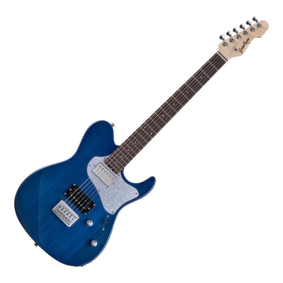 GrassRoots G-THROBBER-DX See Thru Blue Electric Guitar