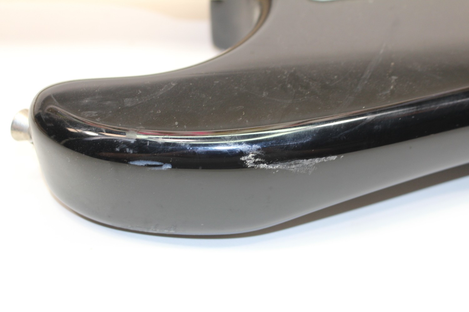 Squier Strat by Fender Electric Guitar – Black with White Pickguard (13013887)