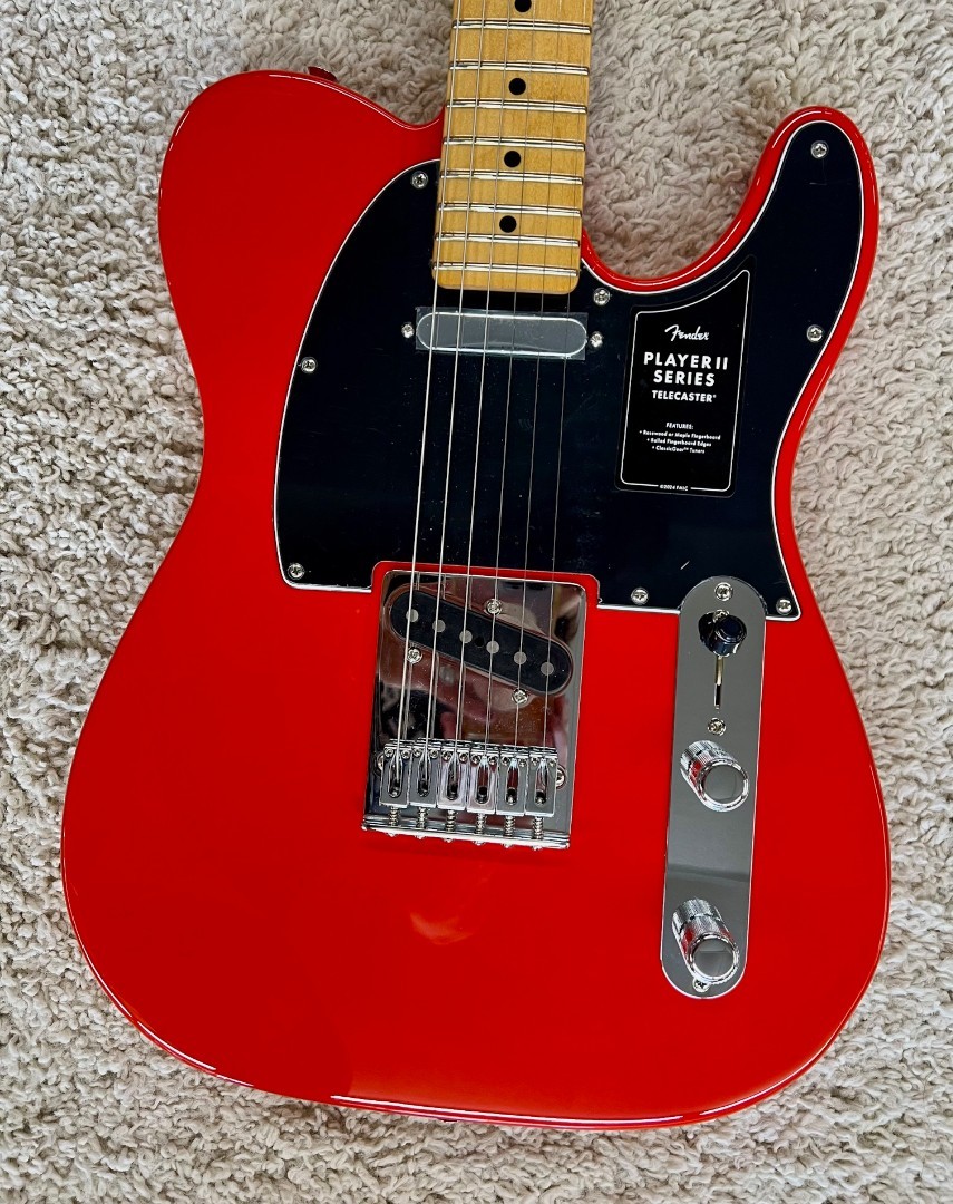Fender Player II Telecaster Electric guitar, Maple Fingerboard, Coral Red – MIM