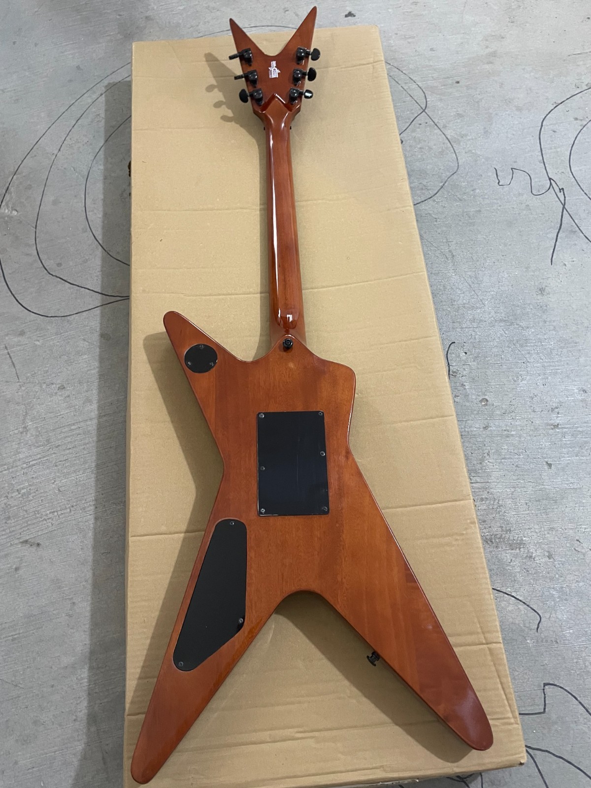 6 Strings Dimebag Darrel ML Electric Guitar Blue Lightning Floydrose vibrato