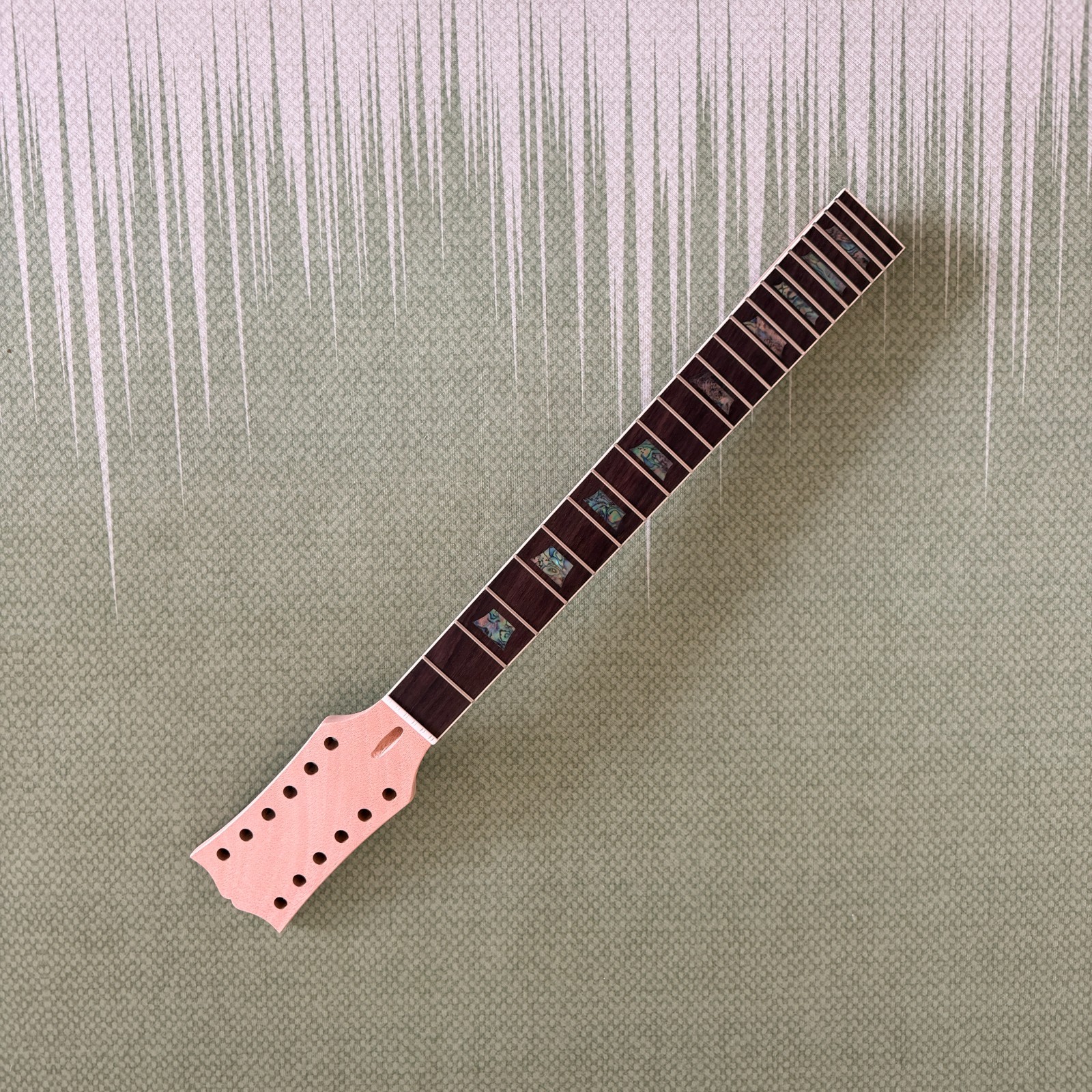 Unfinished 12 string L P DIY Electric Guitar Kit Flame Maple Top CR part bolt-on