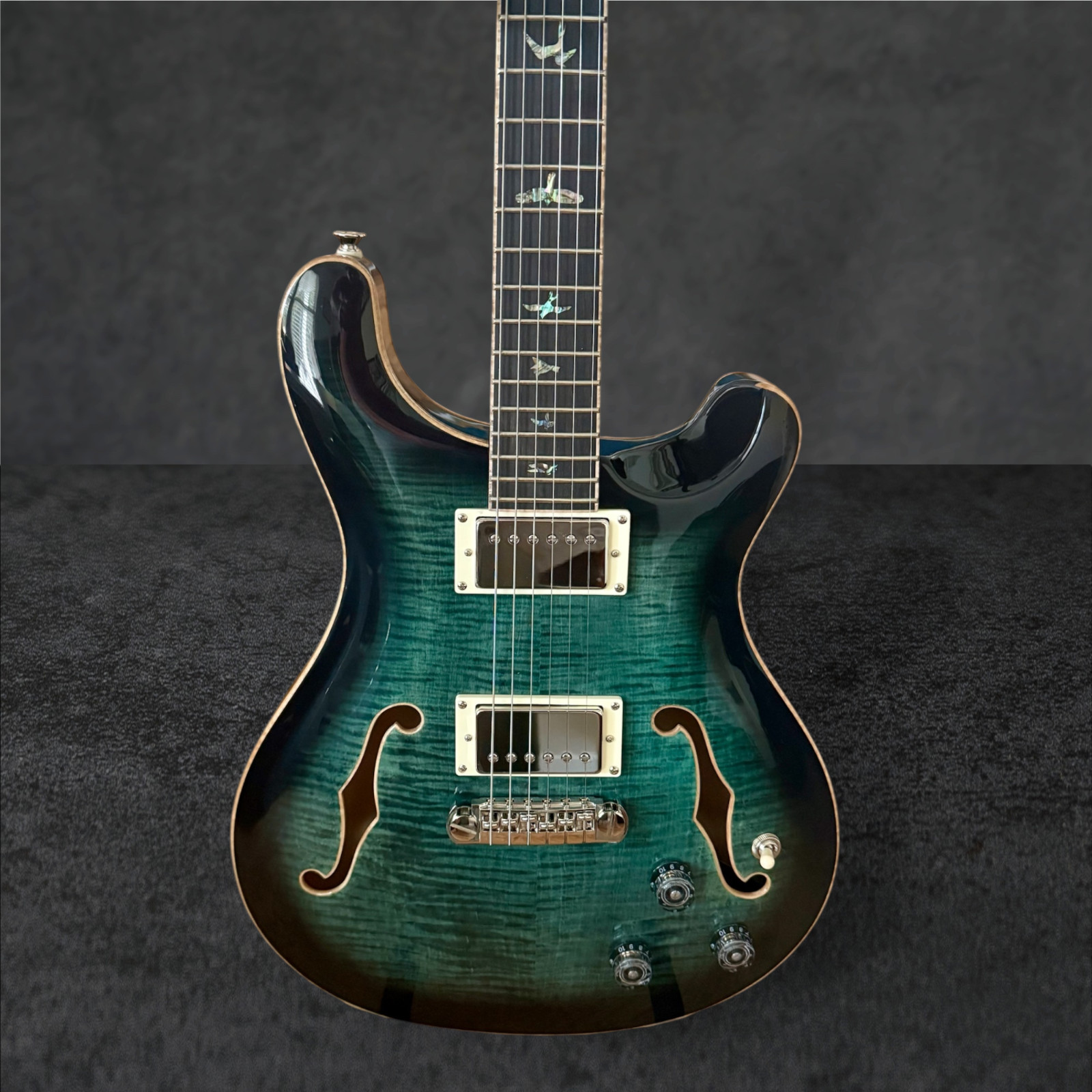 PRS SE Hollowbody II Piezo Electric Guitar – Peacock Blue