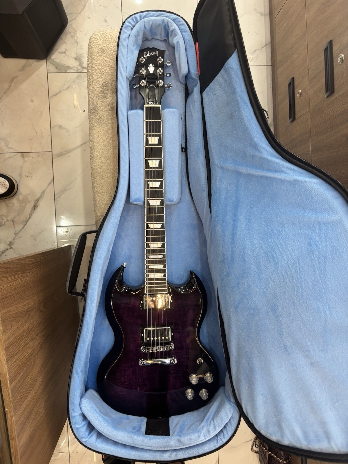 Gibson SG Modern Dark Purple Burst Electric Guitar USA w/ Gator Transit Gig Bag