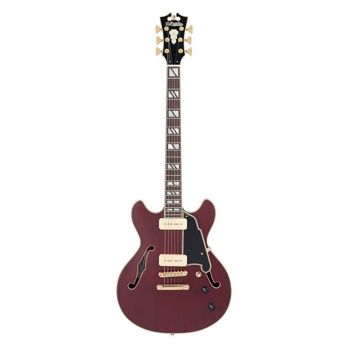 D’Angelico Deluxe Mini DC P-90 SatinTrans Wine 203182