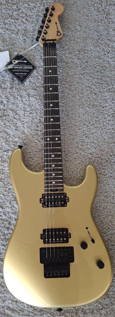 Charvel Pro-Mod San Dimas Style 1 HH w/Floyd Rose, Rosewood Board, Pharaohs Gold