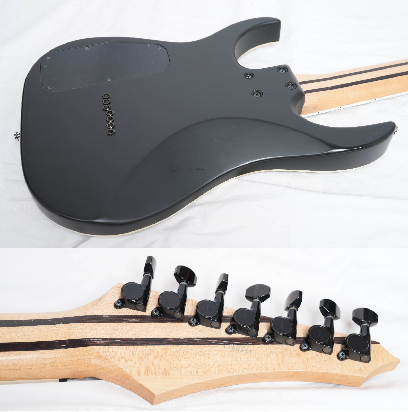 Strictly 7 Guitars Cobra JS7 Made in Japan Mat Black 7 String Guitar Good