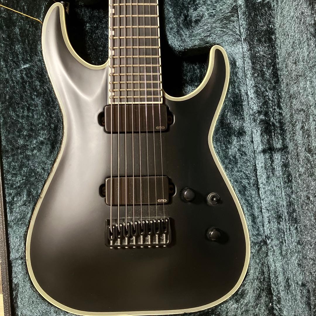 ESP E-II HRF NT-8B Black Satin 8-string electric guitar