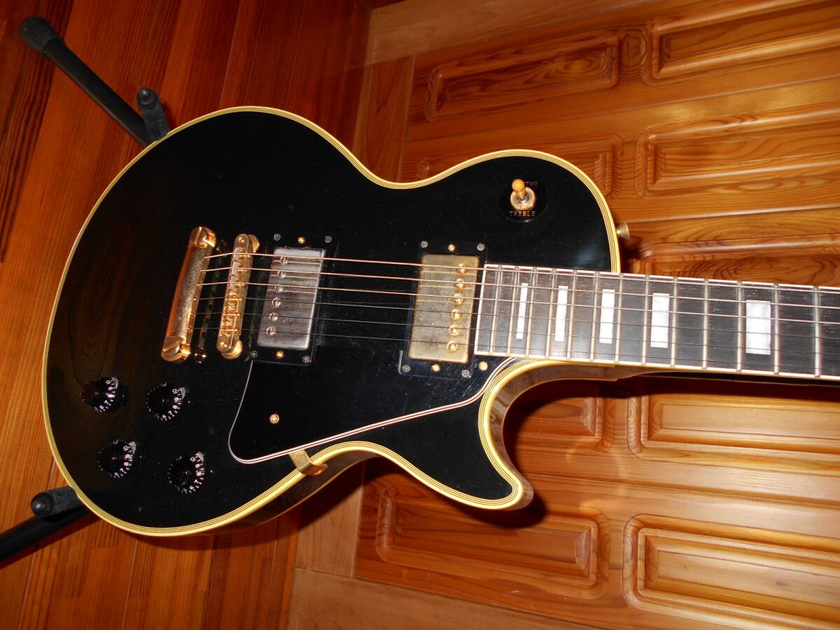 Electric Guitar Epiphone Japan Les Paul Custom LPC-90 EB Mahogany Neck Black