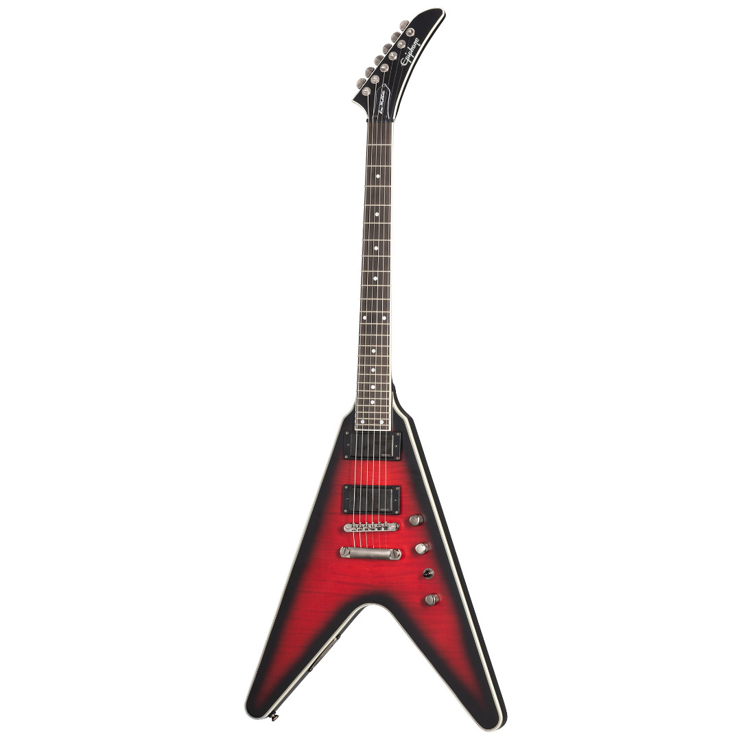 Epiphone Dave Mustaine Flying V Prophecy Electric w/Case – Aged Dark Red Burst