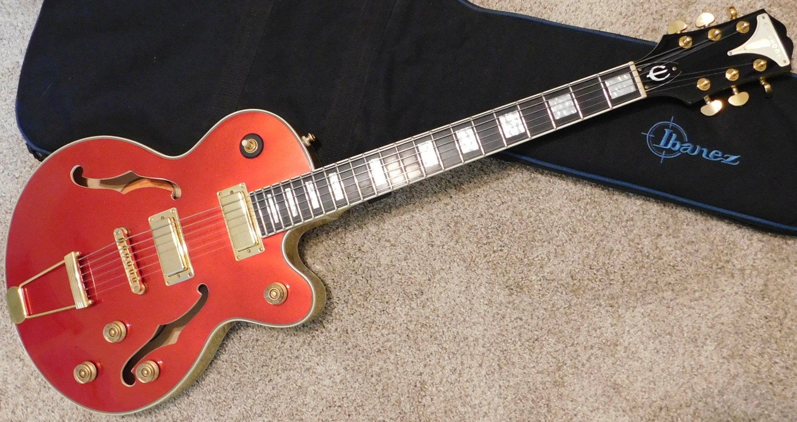 Epiphone Uptown Kat ES Semi-Hollow Electric Guitar 2020 Ruby Red Metallic